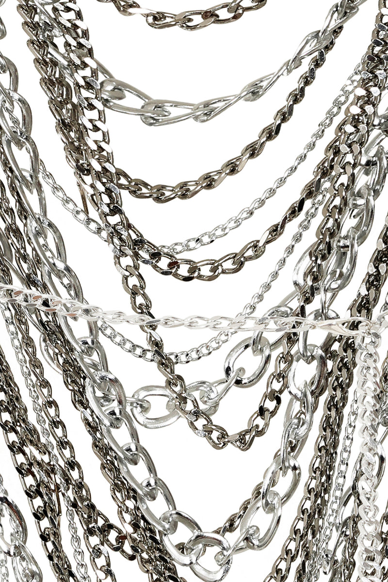 Chain & Charms Top in Silver