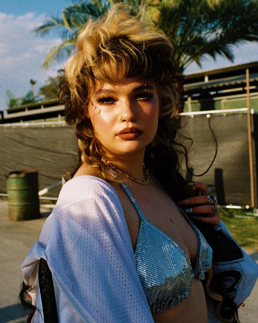 Lola Young wears Nikita Karizma for her Coachella debut.
