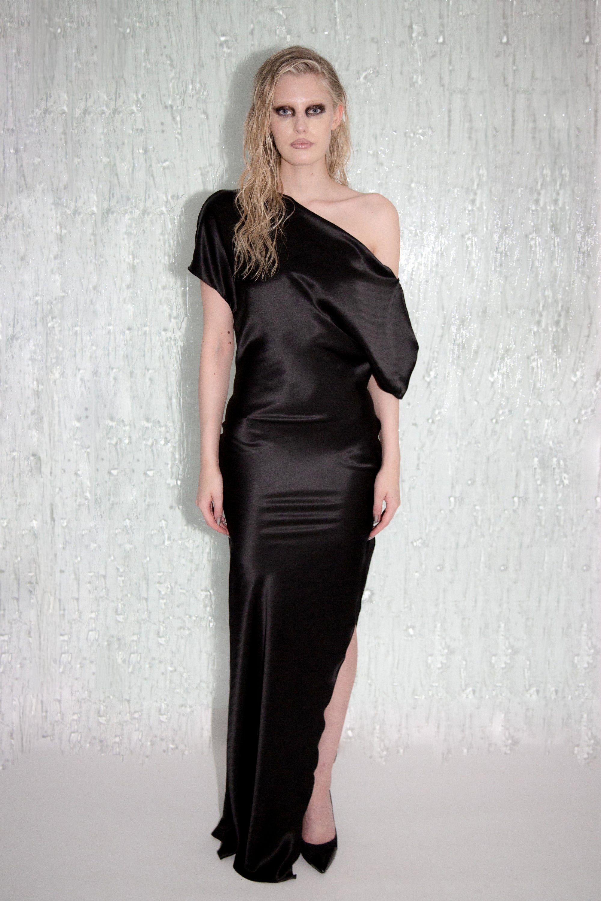 Bias Cut Silk Dress in Black | KARIZMA Bias Cut Silk Dress in Black | KARIZMA