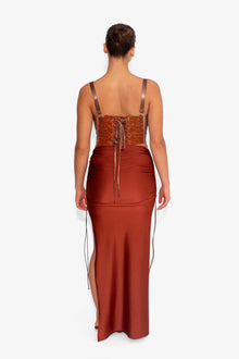 Crystal Corset Top in Rust