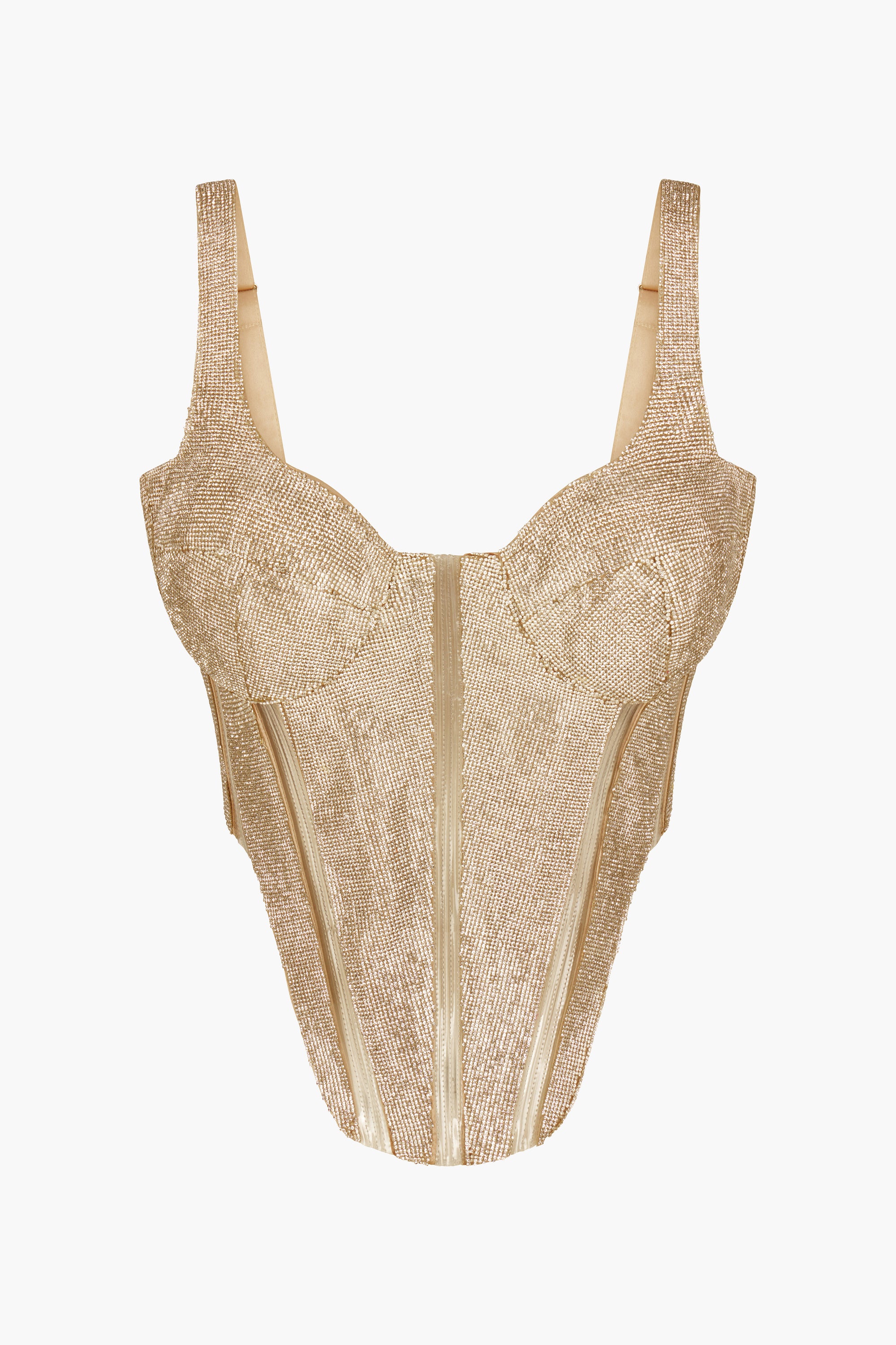 Crystal Corset Top in Gold