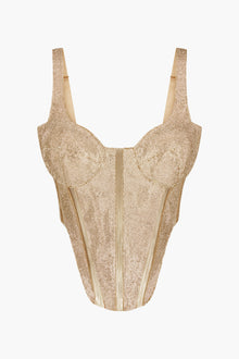 Crystal Corset Top in Gold