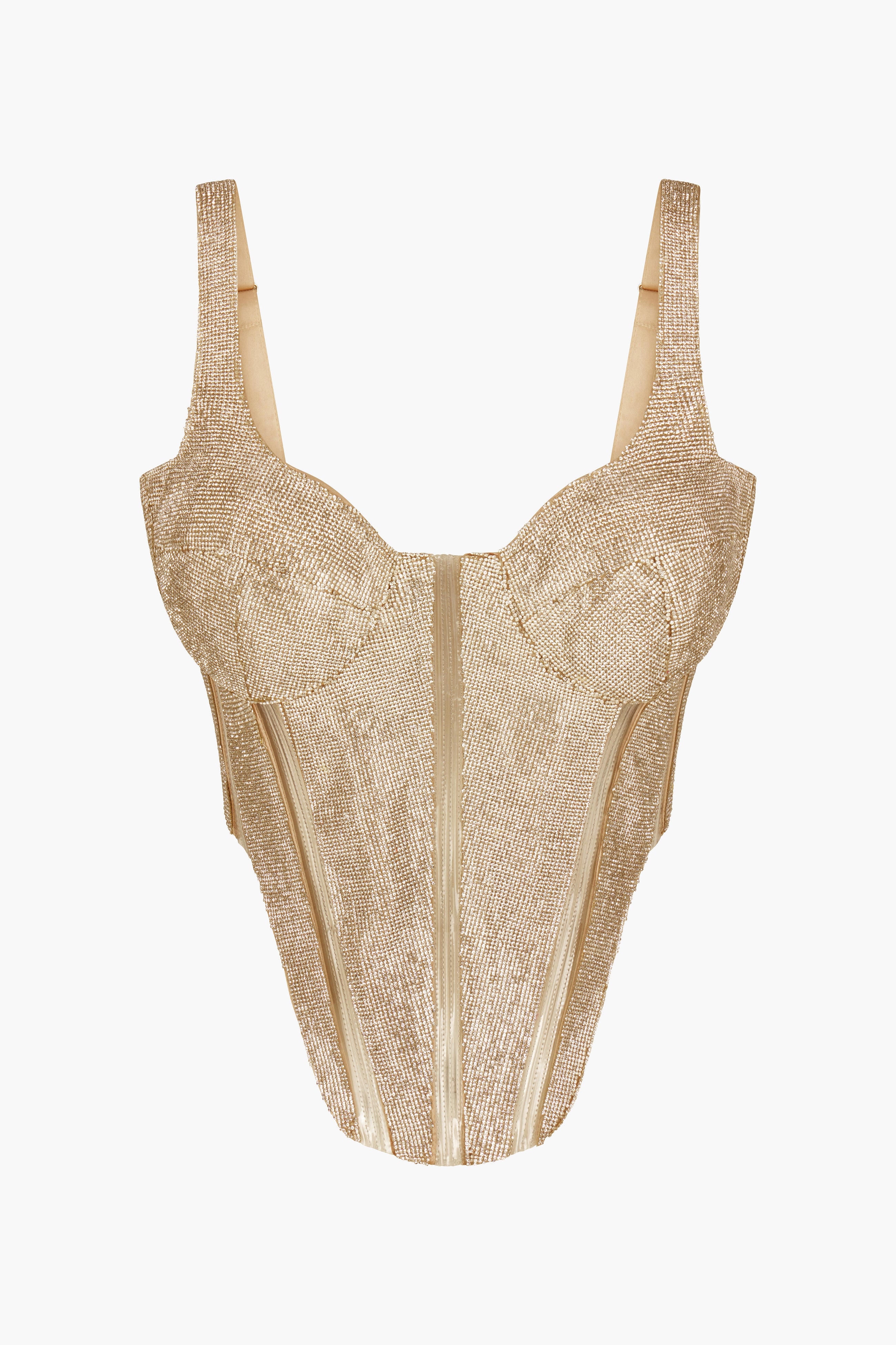 Crystal Corset Top in Gold