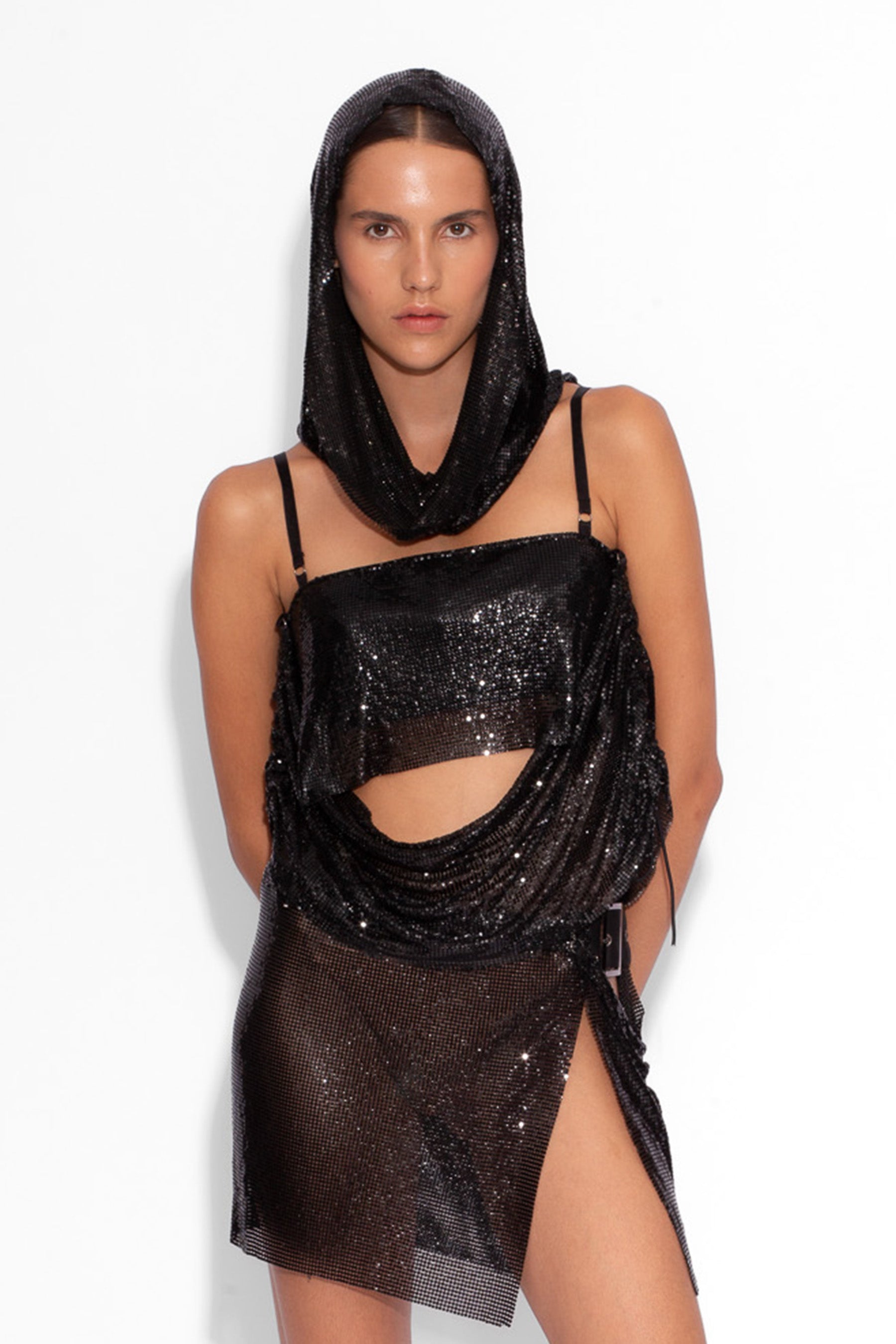 Chainmail Hood in Black