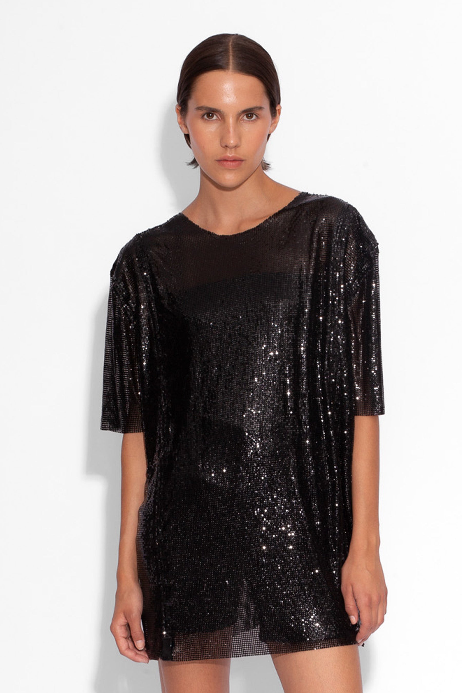 Boyfriend Chainmail T-Shirt in Black