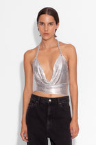 Double Chain Chainmail Top in Silver