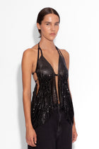 Y2K Chainmail Top in Black