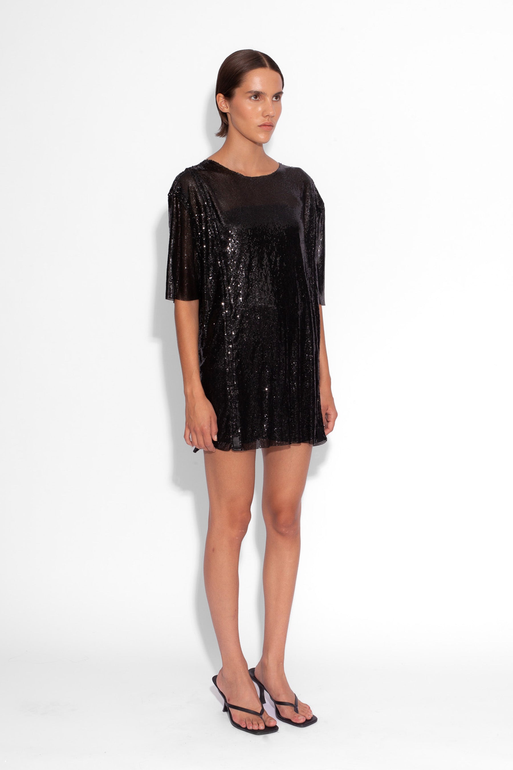 Boyfriend Chainmail T-Shirt in Black