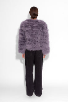 Baby Grey Marabou Jacket