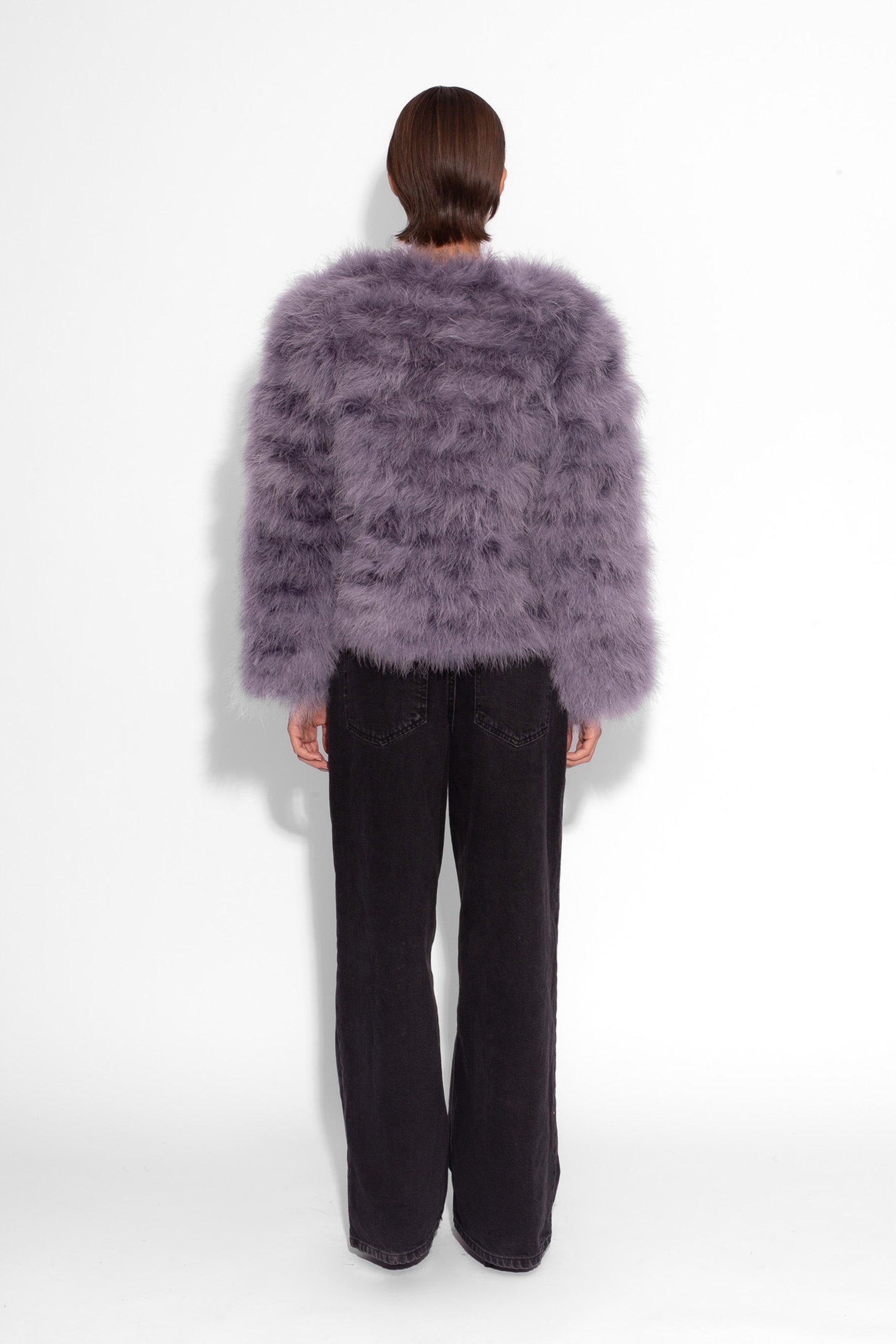 Baby Grey Marabou Jacket
