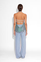 Y2K Chainmail Top in Blue Iridescent