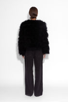 Black Marabou Jacket