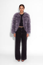 Baby Grey Marabou Jacket
