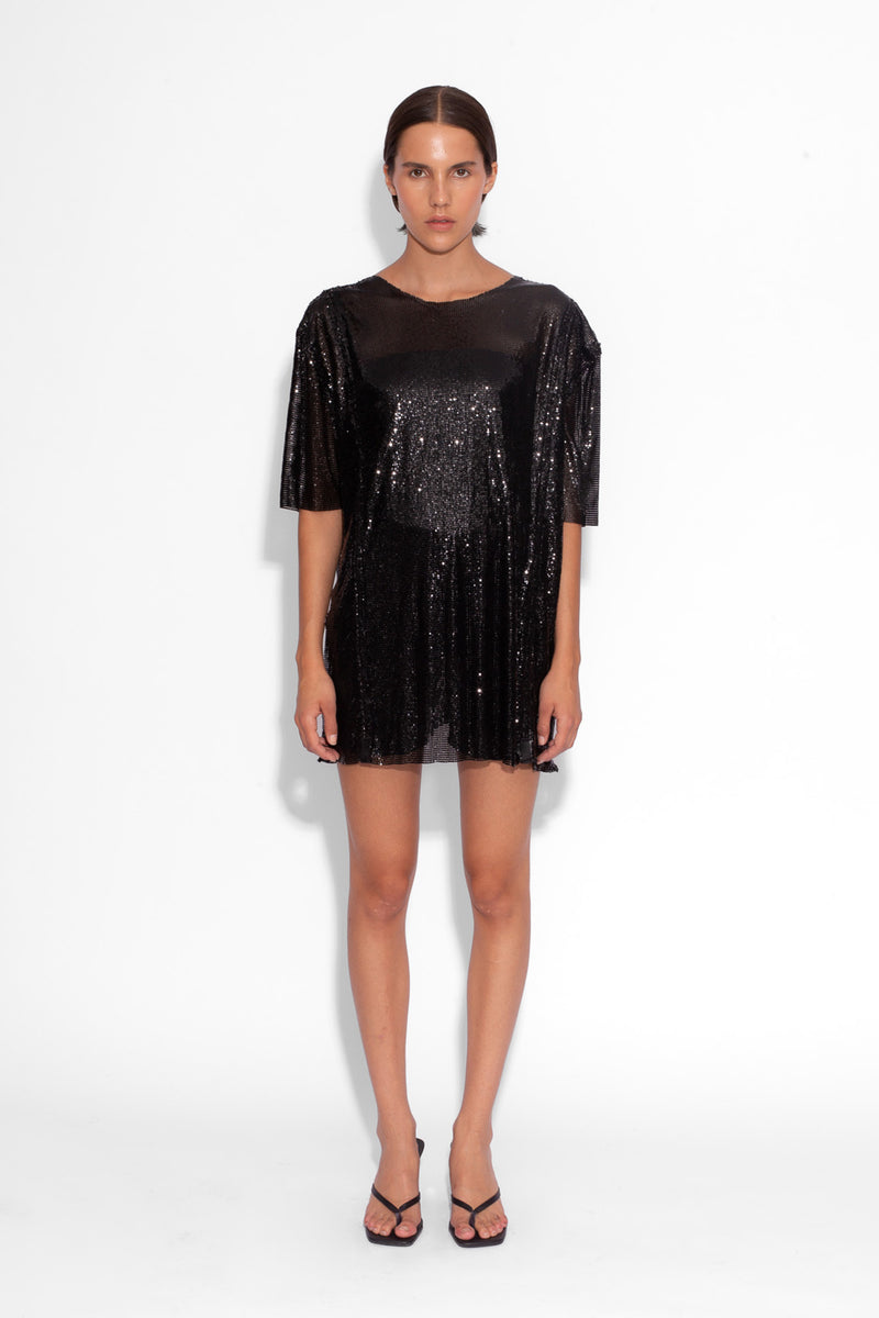 Boyfriend Chainmail T-Shirt in Black