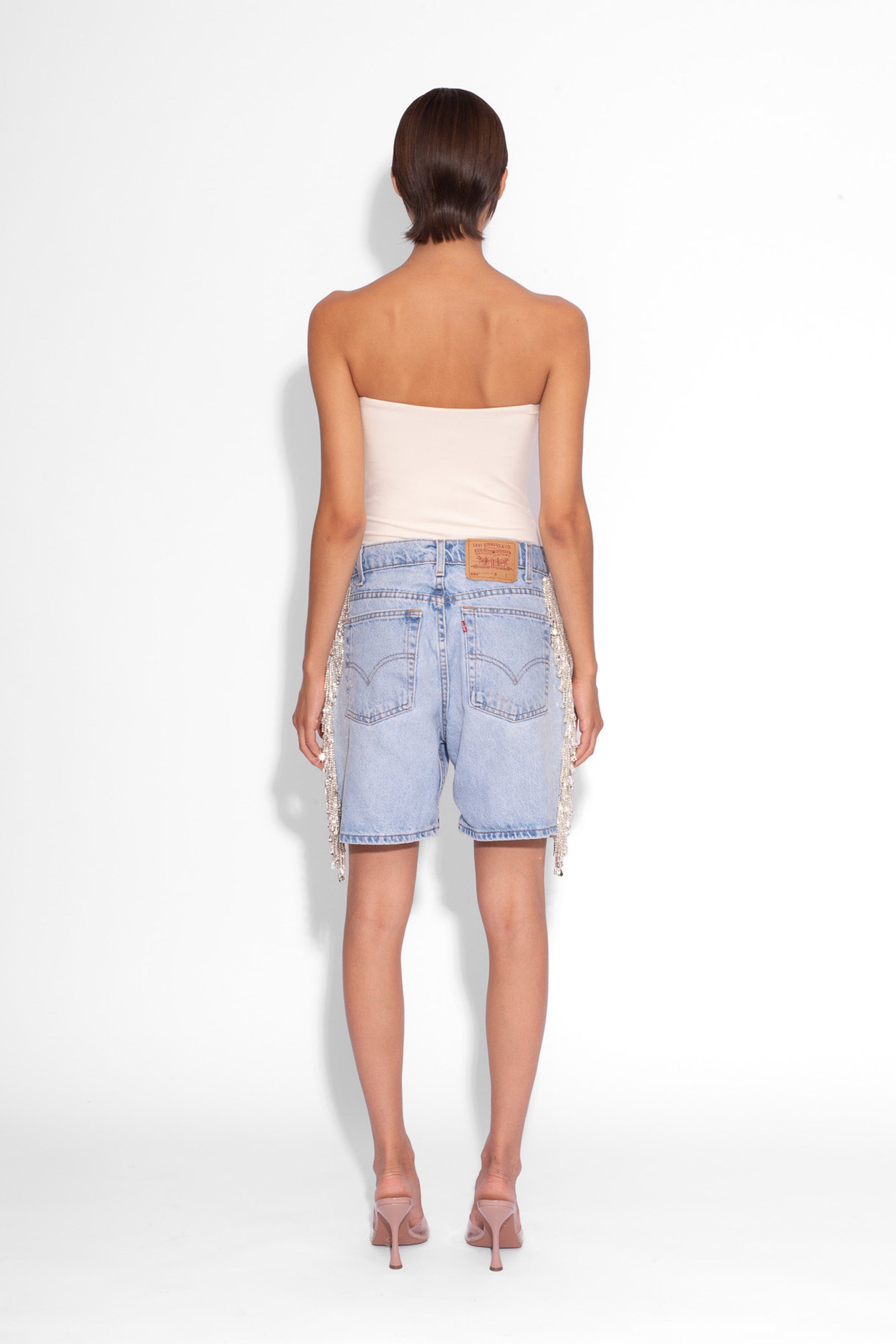 Shorts with fringe on the side shop
