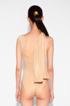 Stretch Draped One Piece in Sand