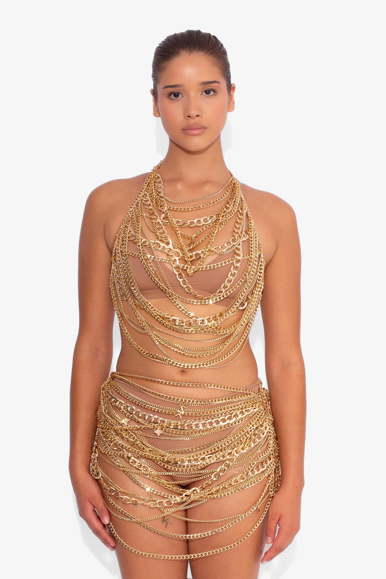 Chain & Charms Top in Gold