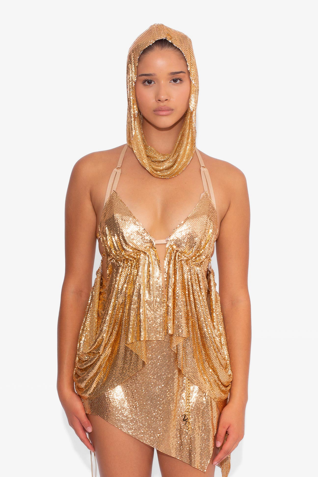 Chainmail Hood in Gold