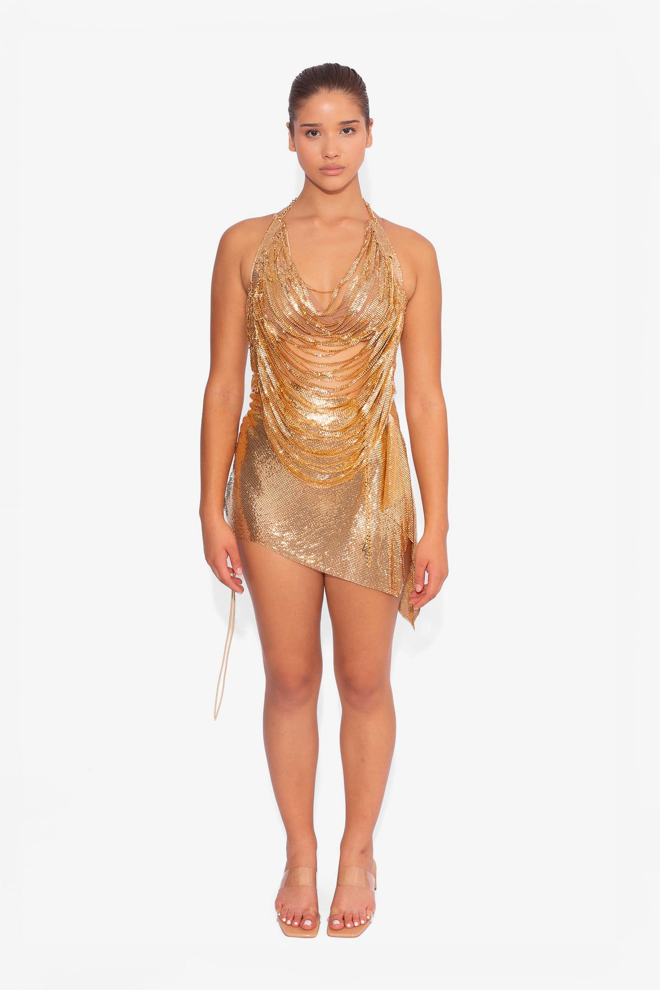 Shredded Chainmail Top in Gold