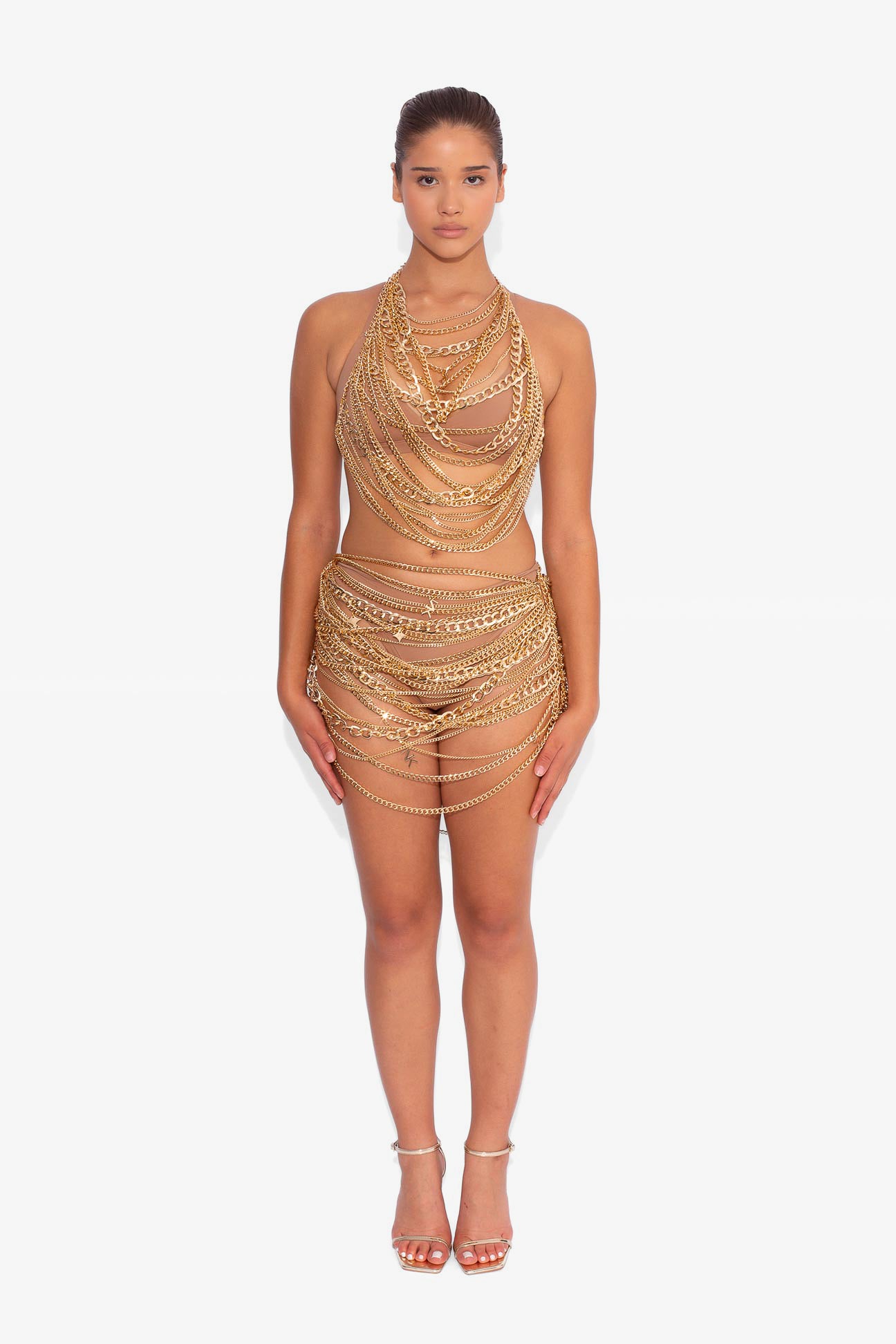 Chain & Charms Top in Gold
