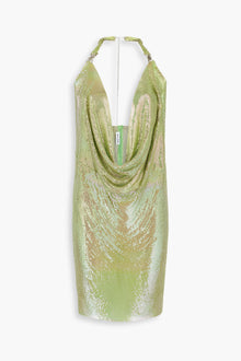 Pulse Metal Mesh Dress in Green Iridescent