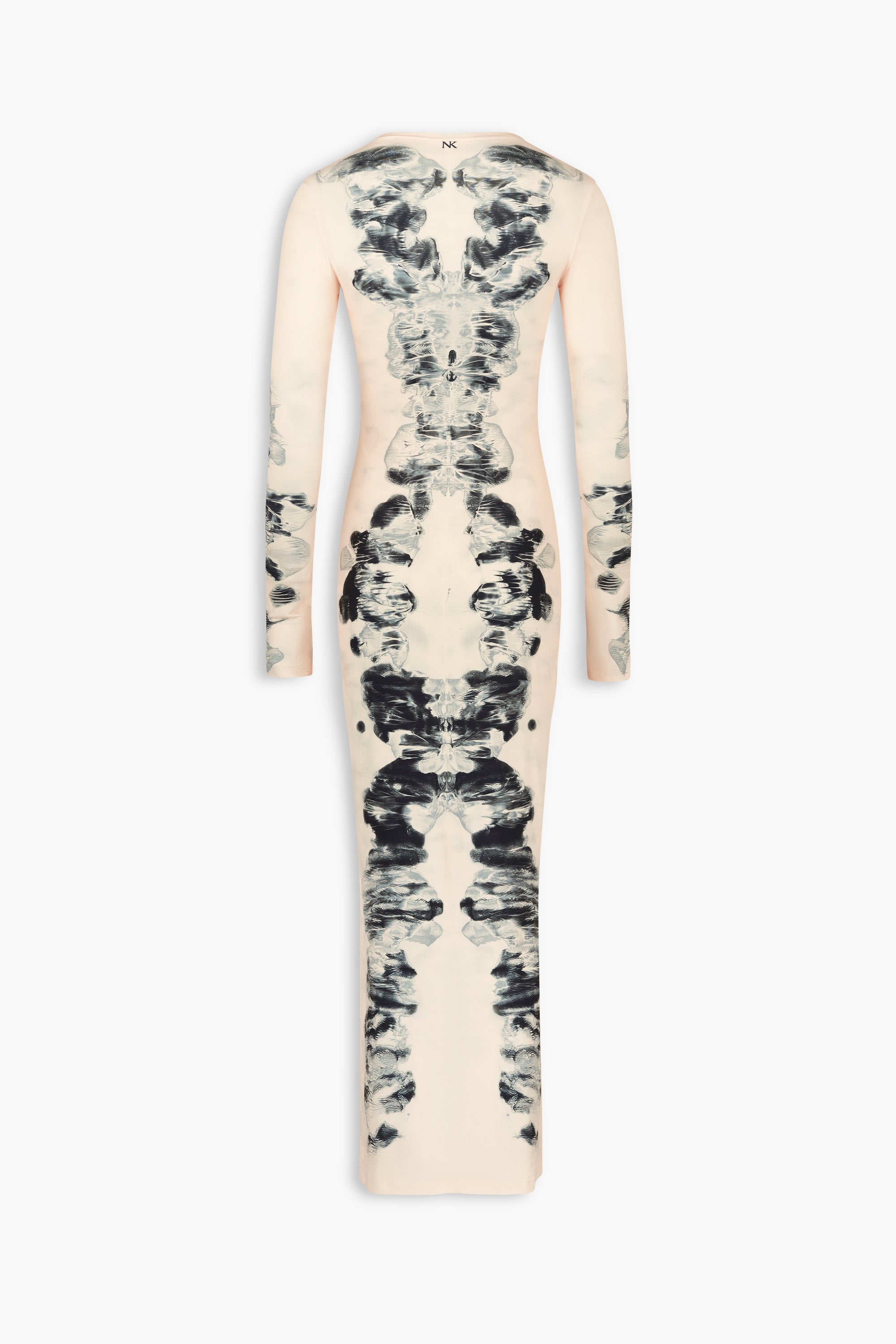 Alienis Print Maxi Dress in Peach