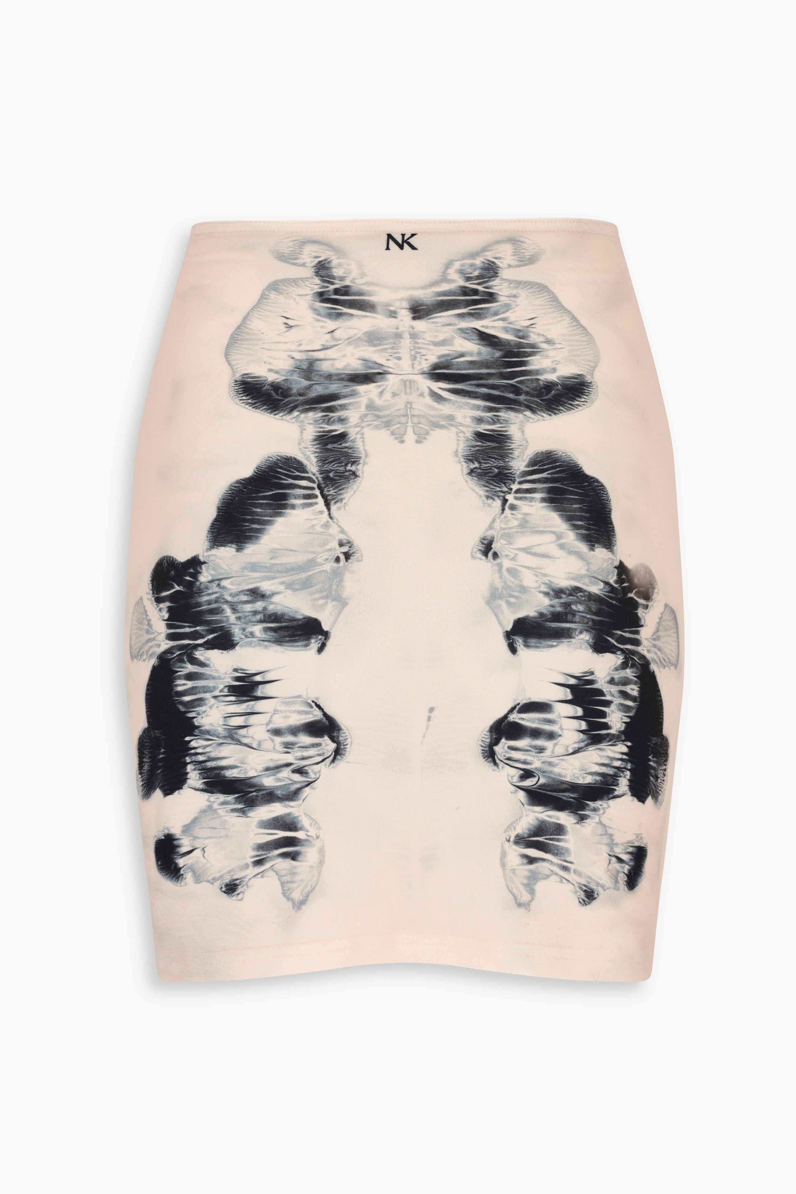 Alienis Print Mini Skirt in Peach