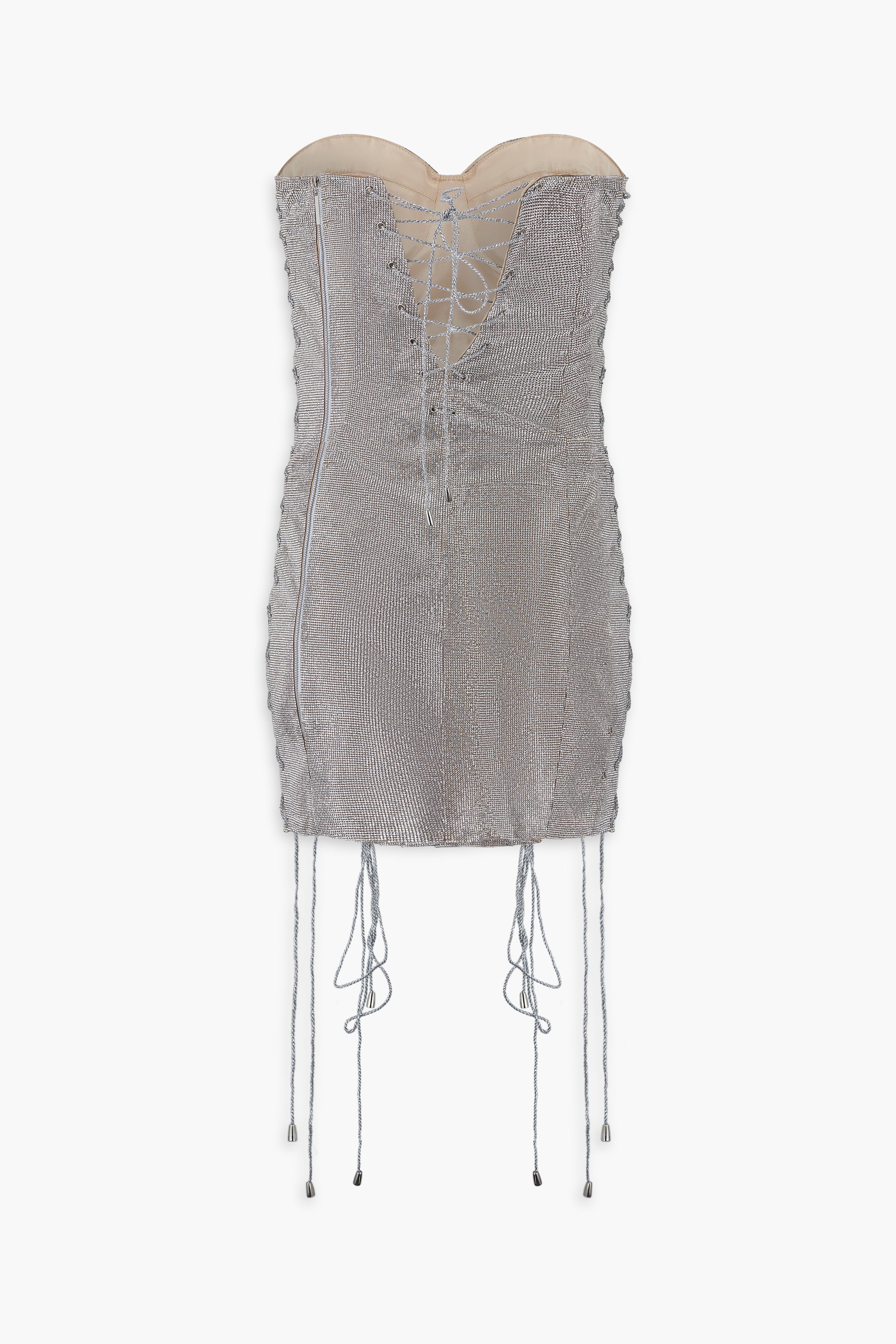 Crystal Lace Up Dress