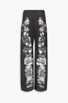 Alienis Print Jeans in Black