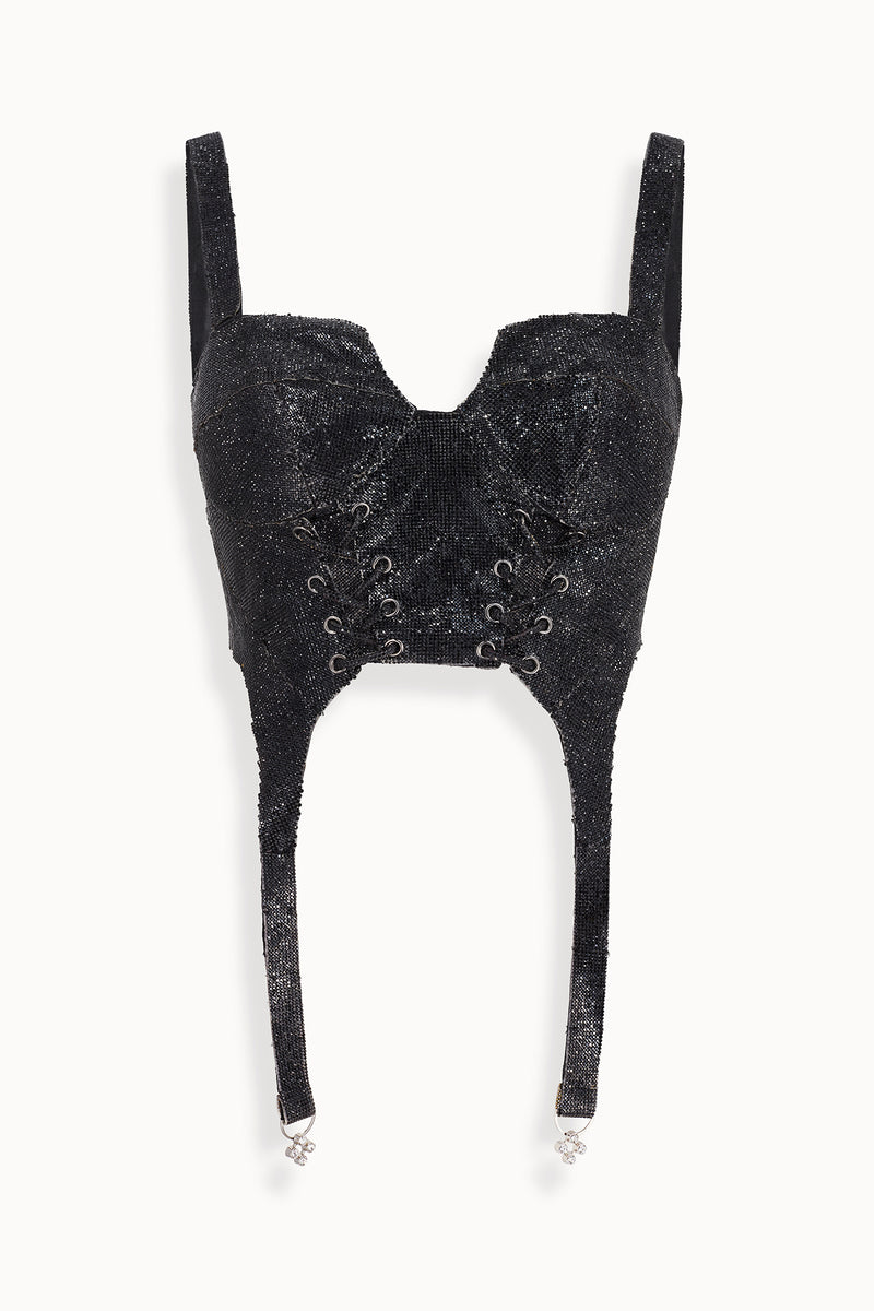 Prism Crystal Corset in Black