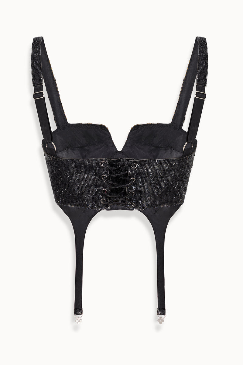 Prism Crystal Corset in Black