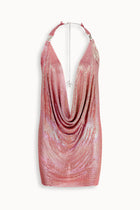 Pulse Metal Mesh Dress in Pink