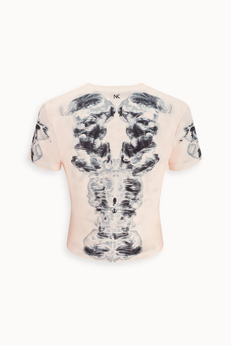 Alienis Print T-shirt in Peach