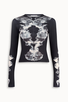 Alienis Print Top in Black