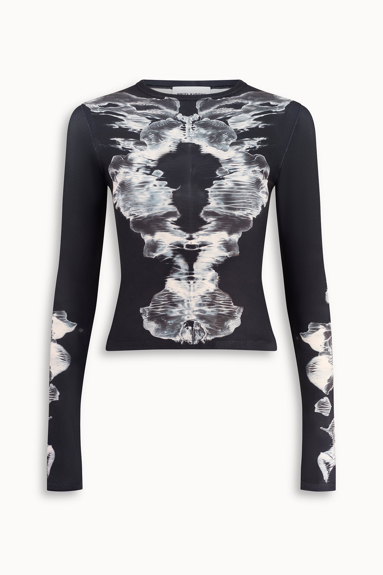 Alienis Print Top in Black