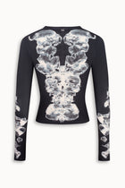 Alienis Print Top in Black