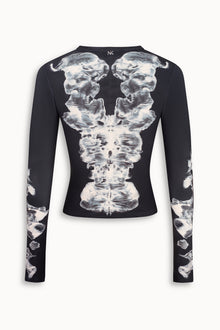 Alienis Print Top in Black