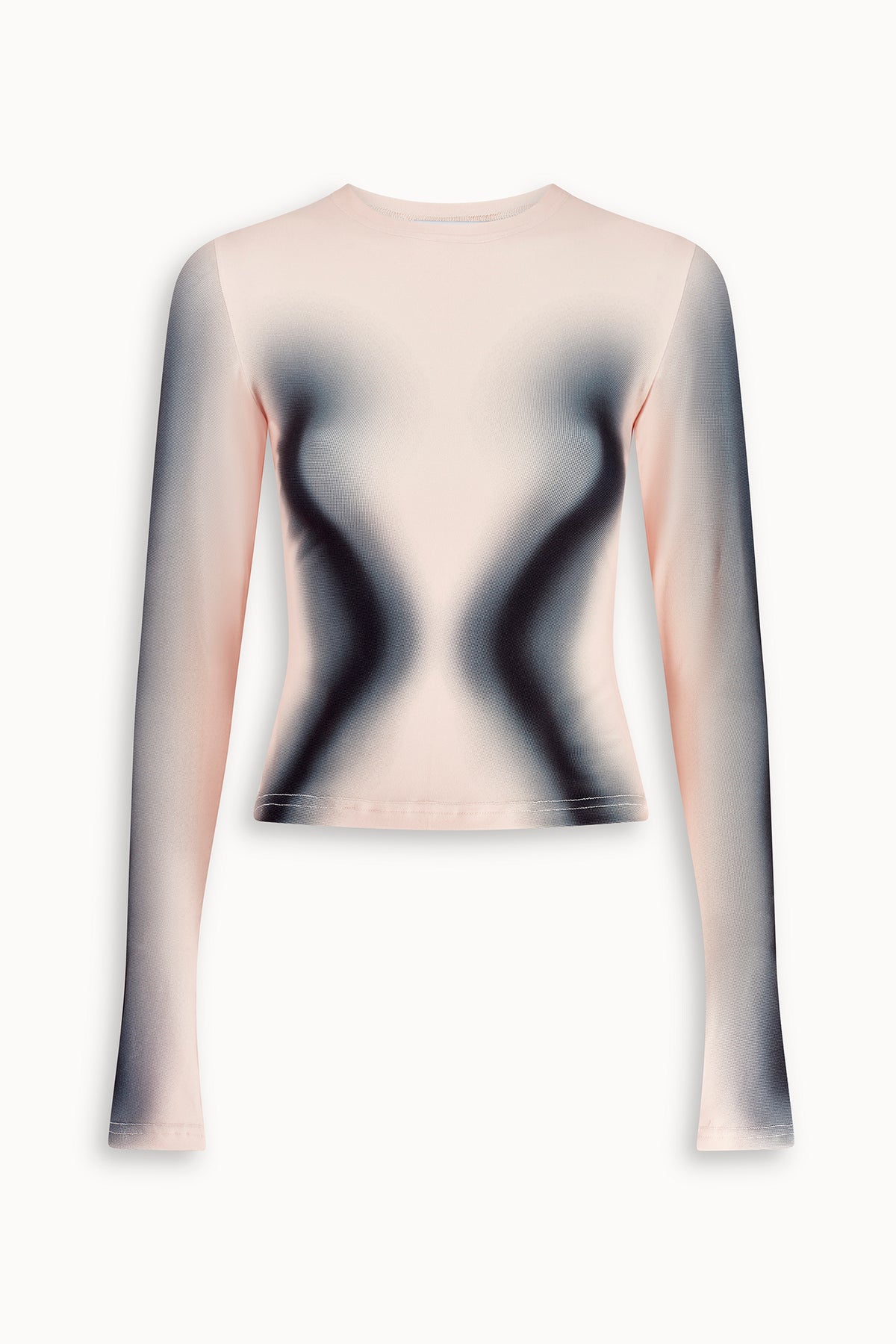 Strobe Print Top in Papaya