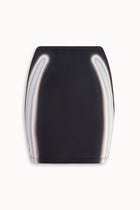 Strobe Print Mini Skirt in Black