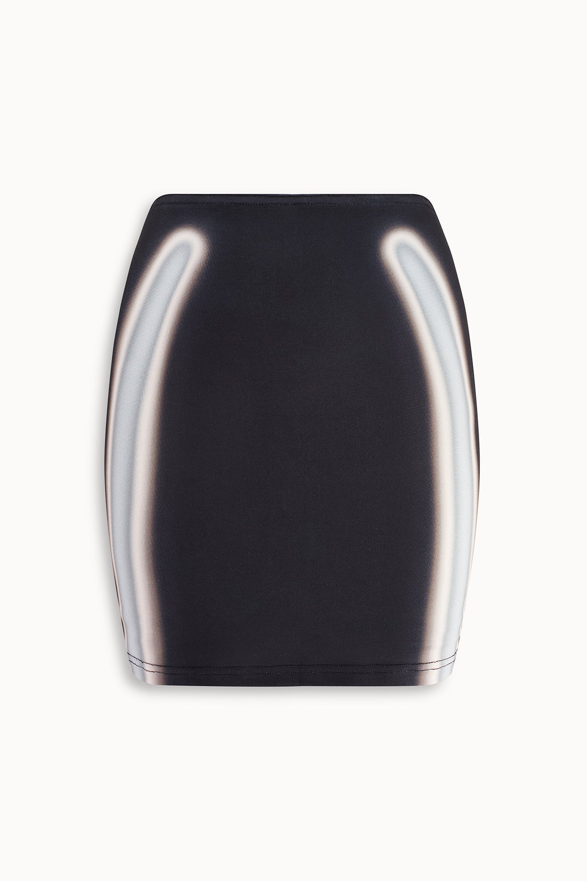 Strobe Print Mini Skirt in Black