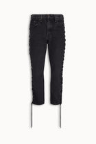Crystal Threadline Jeans in Black