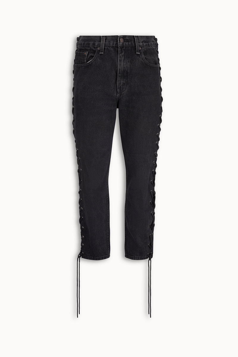 Crystal Threadline Jeans in Black