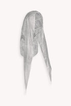 Crystal Embellished Draped Hood in Silver