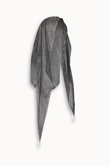 Crystal Embellished Draped Hood in Black