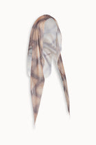 Crystal Embellished Draped Hood in Snakeskin
