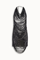 Shredded Chainmail Mini Dress in Black