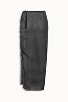 Crystal Embellished Fishnet Maxi Skirt in Black