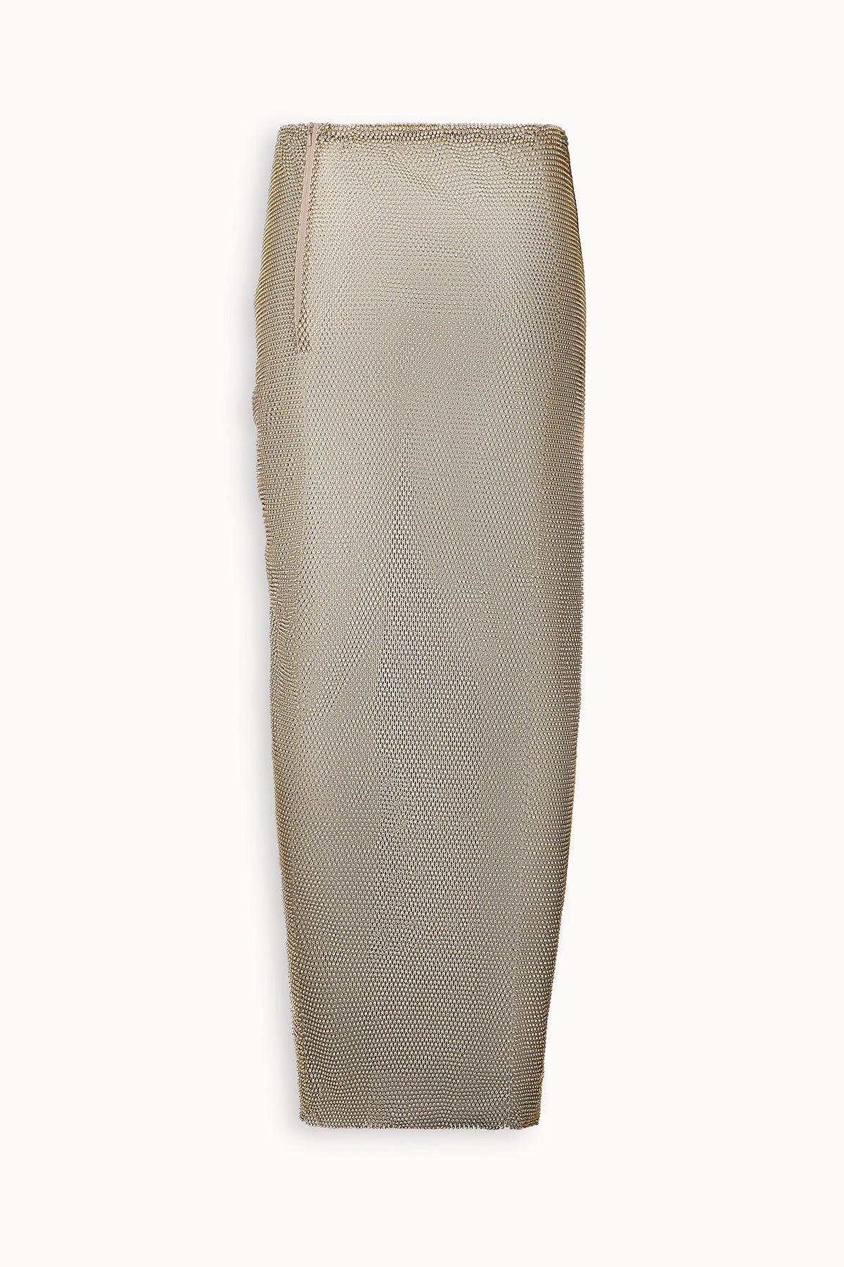 Crystal Embellished Fishnet Maxi Skirt in Gold