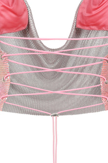 Double Chain Chainmail Top in Pink