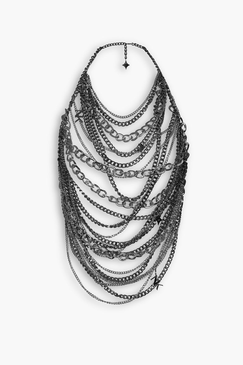Chain & Charms Top in Gunmetal
